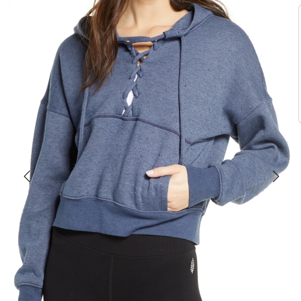 Free People Movement Believe It Lace Up Hoodie